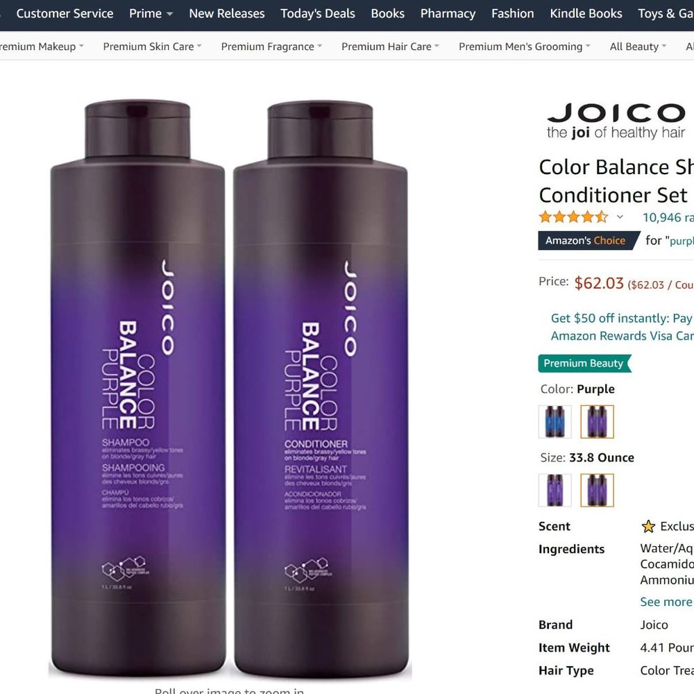 Joico Purple Shampoo and Conditioner Set